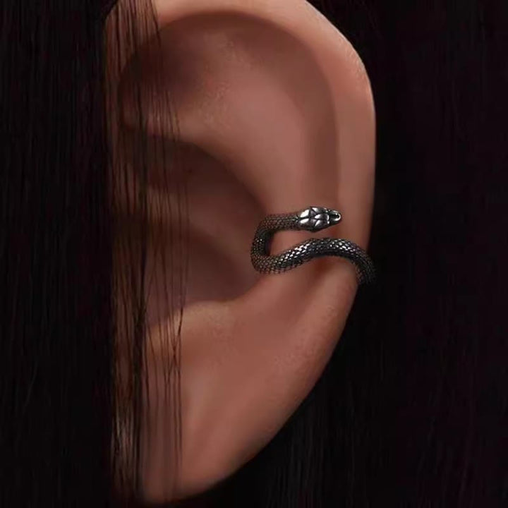 WorldNorse Gothic Coiled Snake Ear Cuffs - image 2