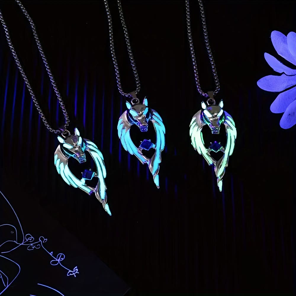 WorldNorse Night Light Wolf King Necklace - image 8