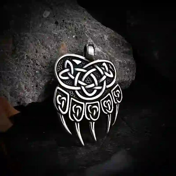 WorldNorse Viking Bear Paw Celtic Knot Necklace - image 6