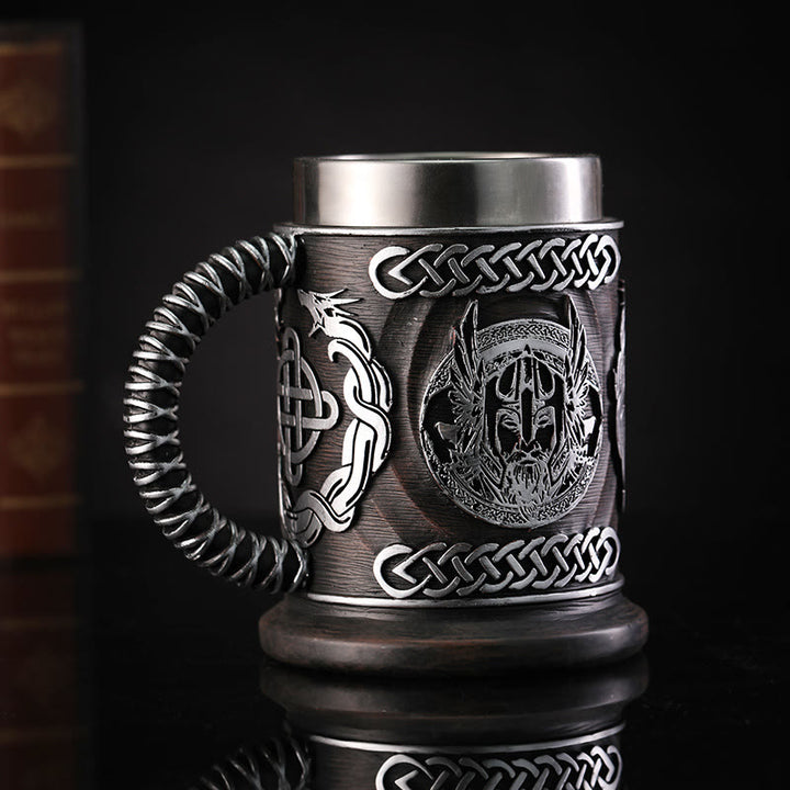 WorldNorse Viking Thor And Odin Celtic Knot Mug - image 2