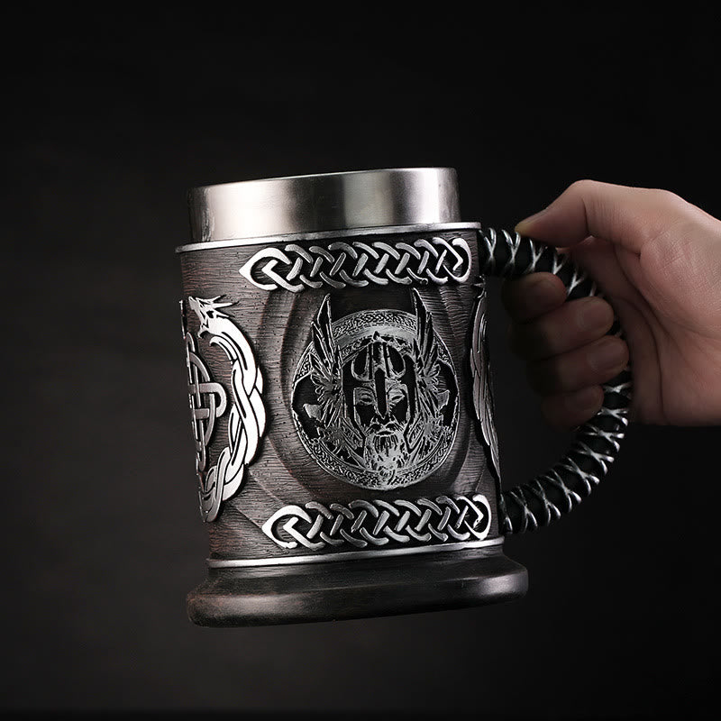 WorldNorse Viking Thor And Odin Celtic Knot Mug - image 1