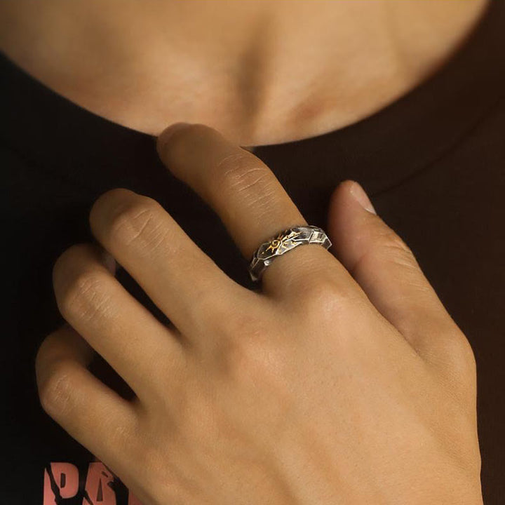 WorldNorse Wish Emblem Hammered Open Ring / Earrings - image 3