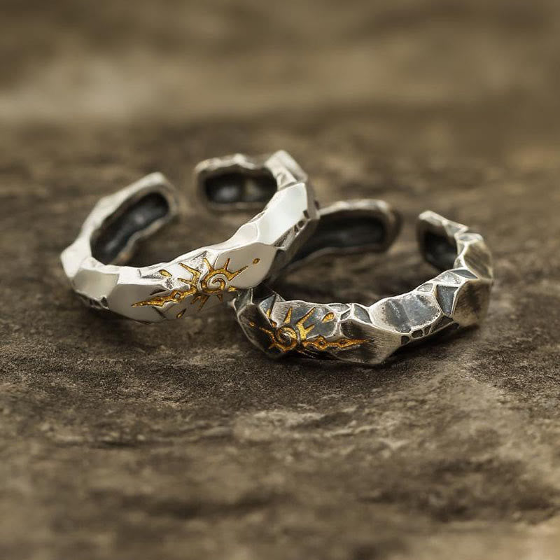 WorldNorse Wish Emblem Hammered Open Ring / Earrings - image 0
