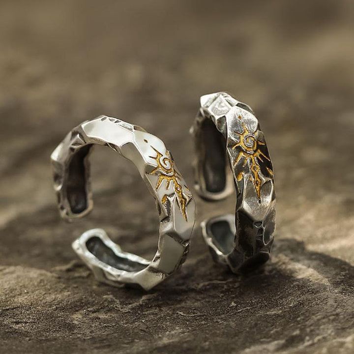 WorldNorse Wish Emblem Hammered Open Ring / Earrings - image 5