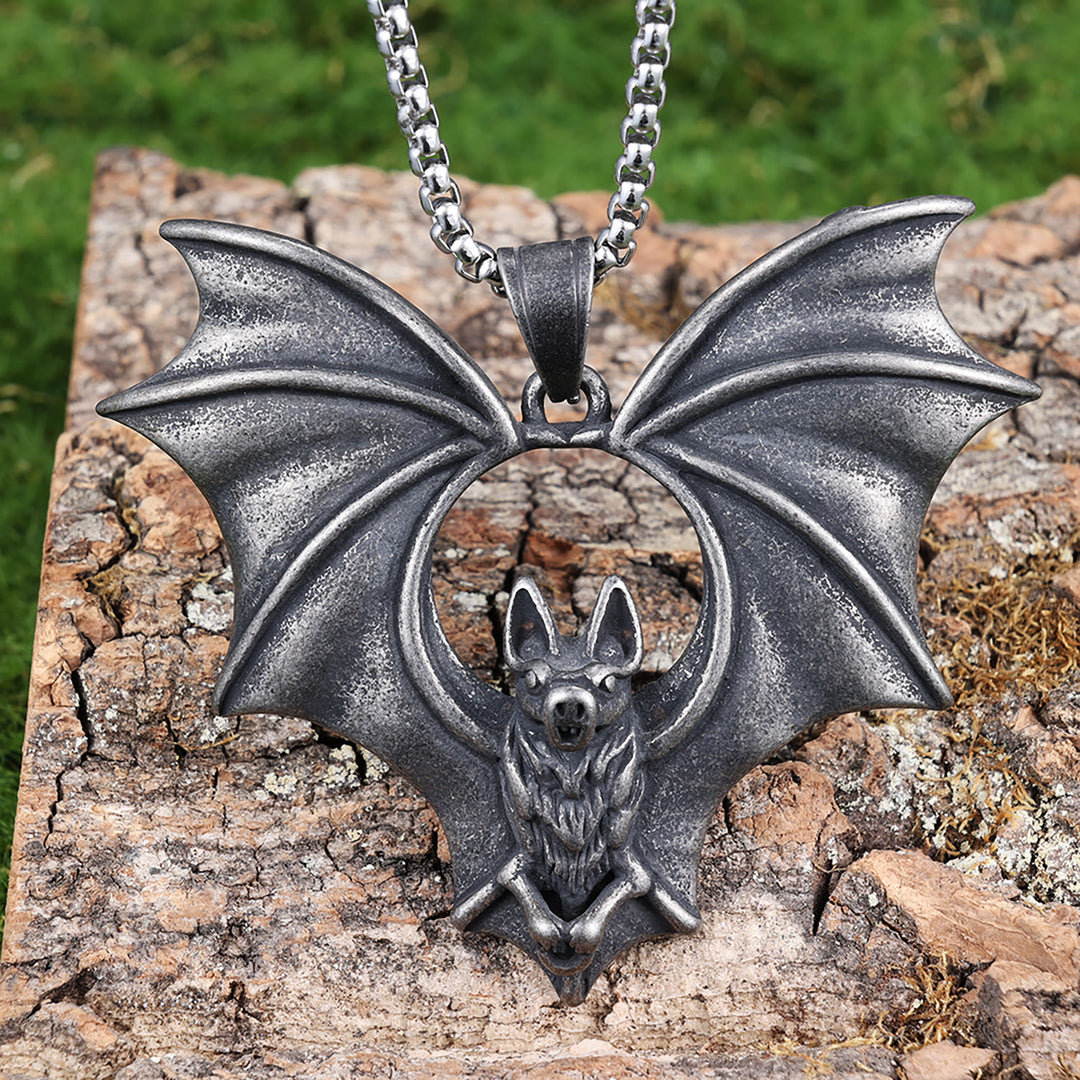 WorldNorse Gothic Dark Bat Necklace - Bat - image 0