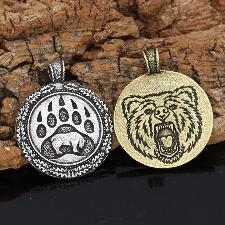 WorldNorse Viking Bear Paw Two Sided Necklace - image 0
