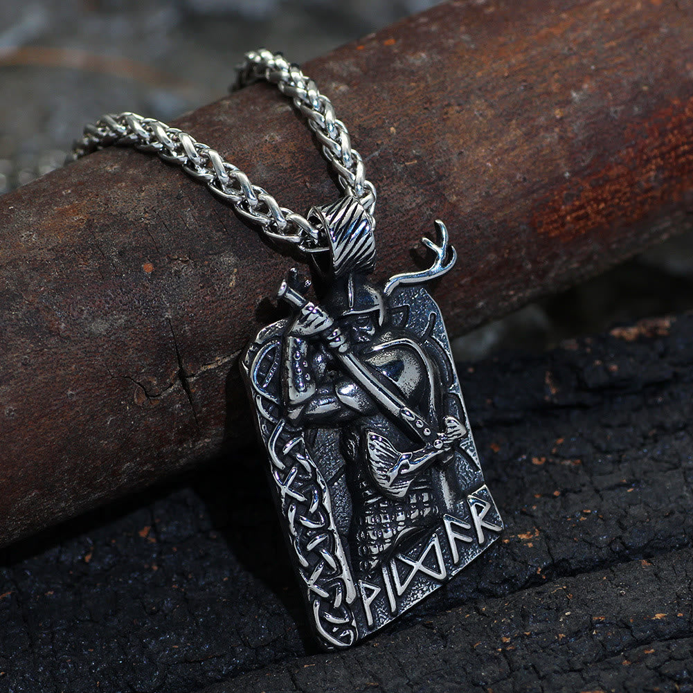 WorldNorse  Celtic Knot Rune Axe Necklace - image 2