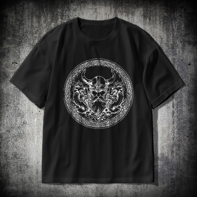 WorldNorse Celtic Knot Power Odin God T-shirt - Black - 2XL - image 0