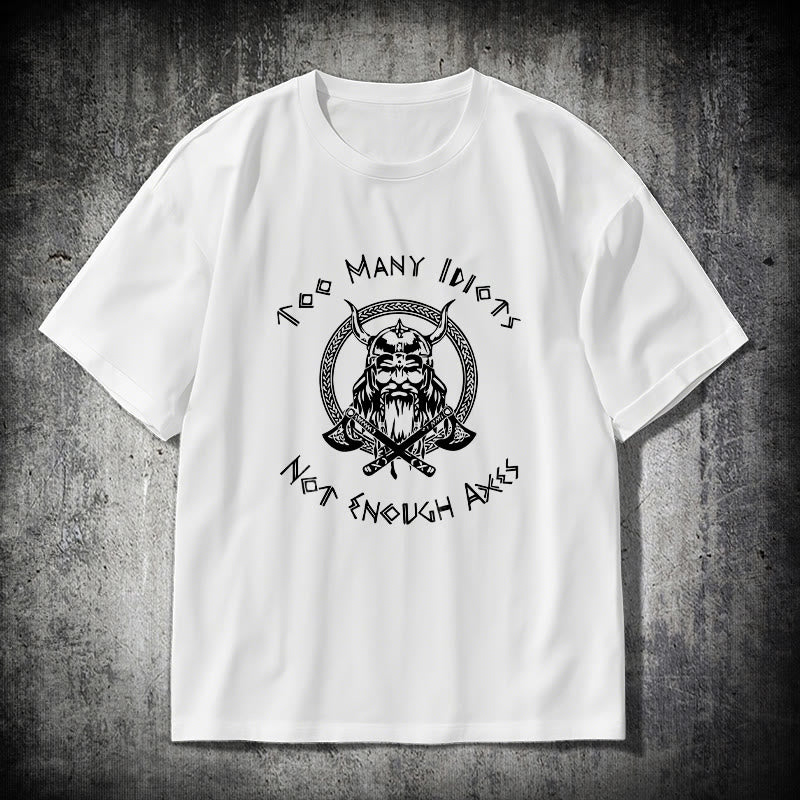 WorldNorse Viking Rune With Warrior Axe T-shirt - White - 2XL - image 9