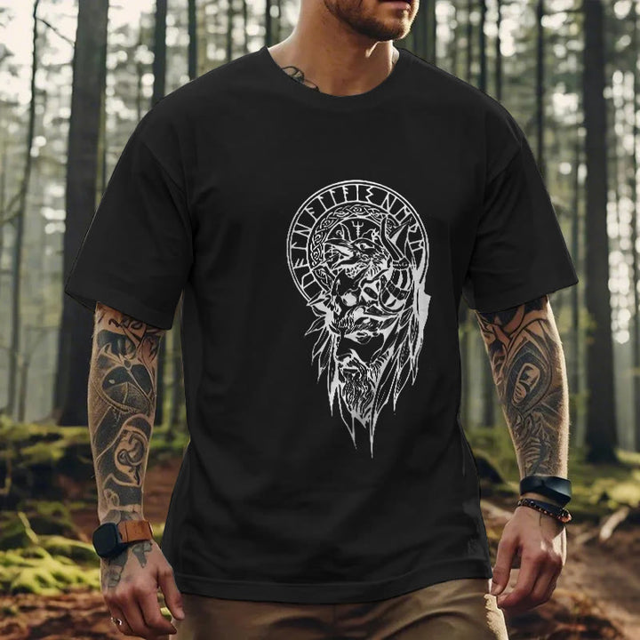 WorldNorse Vegvisir Wolve Celtic T-shirt - image 4