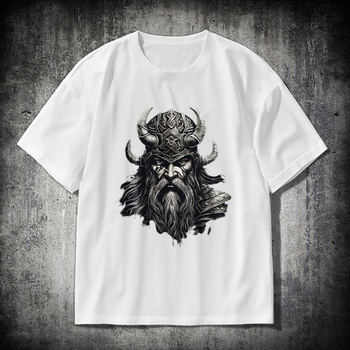 WorldNorse Odin King Viking God Warrior T-shirt - White - 2XL - image 9