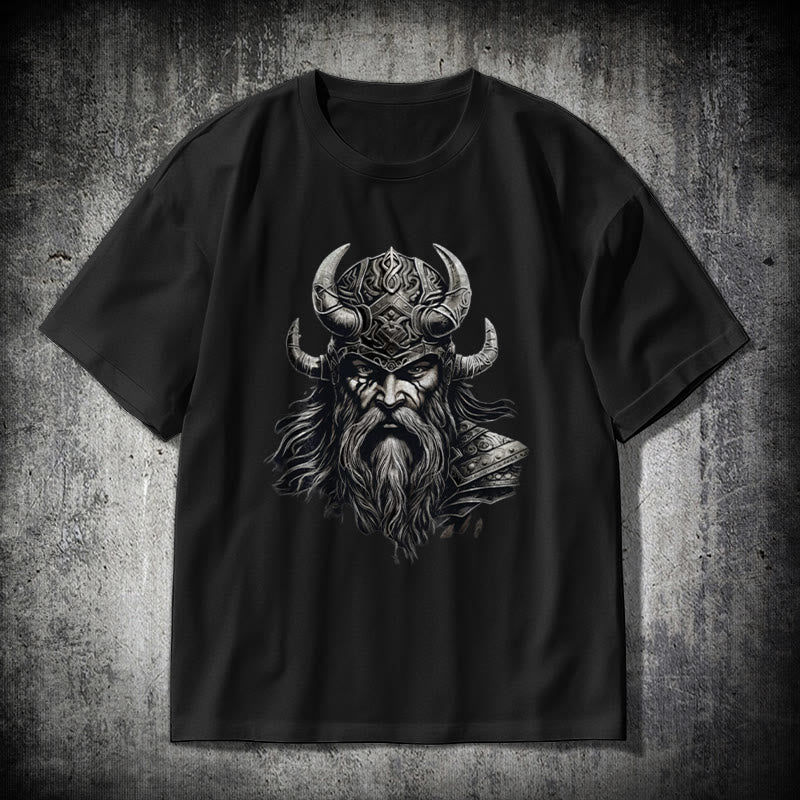 WorldNorse Odin King Viking God Warrior T-shirt - Black - 2XL - image 0