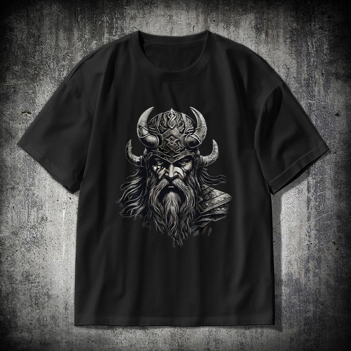 WorldNorse Odin King Viking God Warrior T-shirt - Black - 2XL - image 0