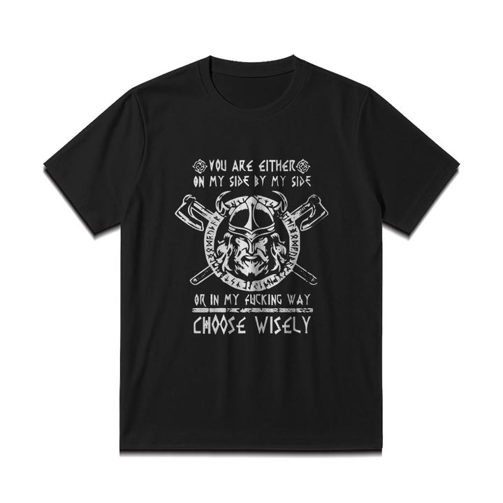 WorldNorse Vikings Rune Odin Symbol Axe T-shirt - image 2