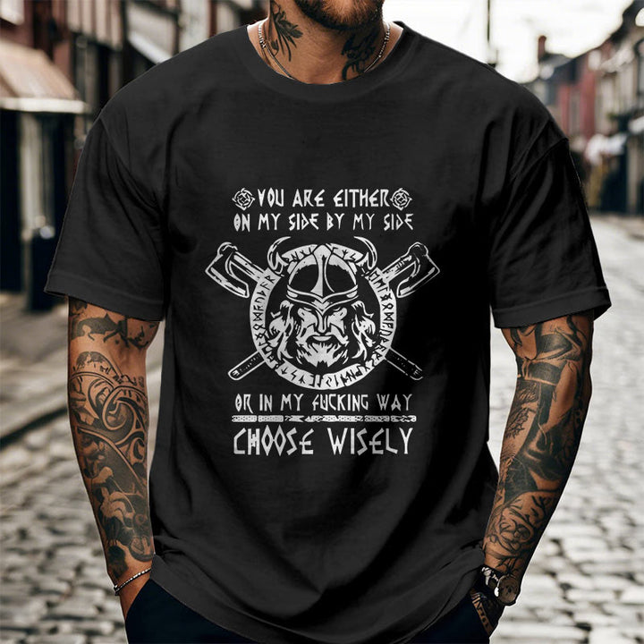 WorldNorse Vikings Rune Odin Symbol Axe T-shirt - image 5