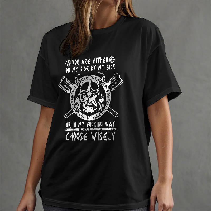 WorldNorse Vikings Rune Odin Symbol Axe T-shirt - image 6
