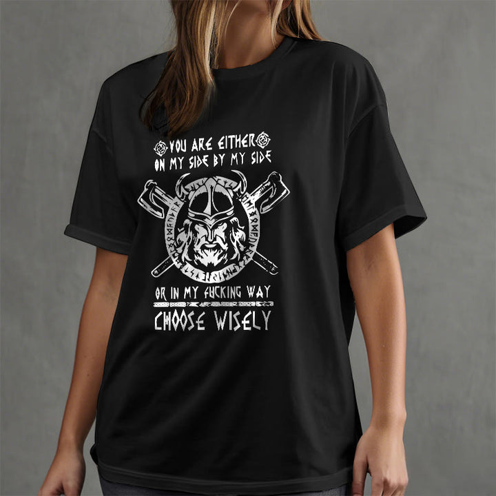 WorldNorse Vikings Rune Odin Symbol Axe T-shirt - image 6