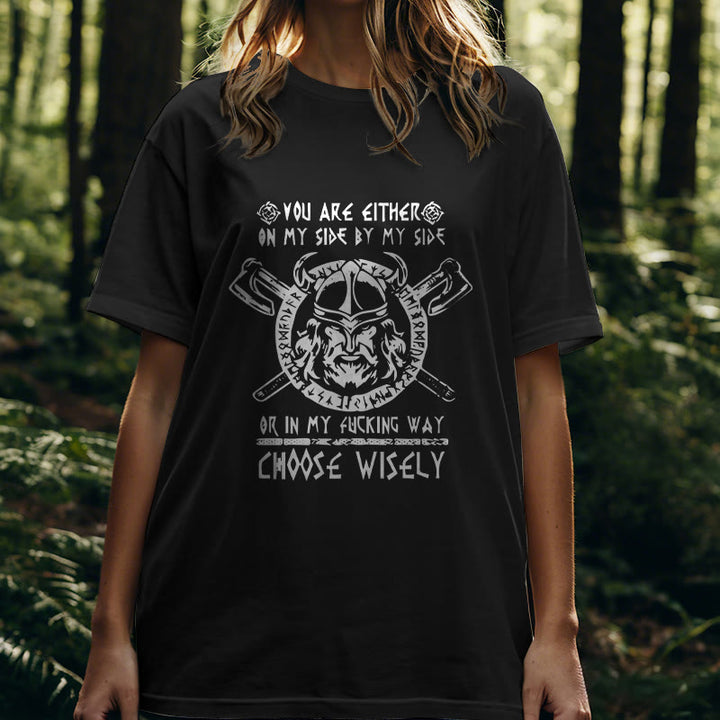 WorldNorse Vikings Rune Odin Symbol Axe T-shirt - image 7