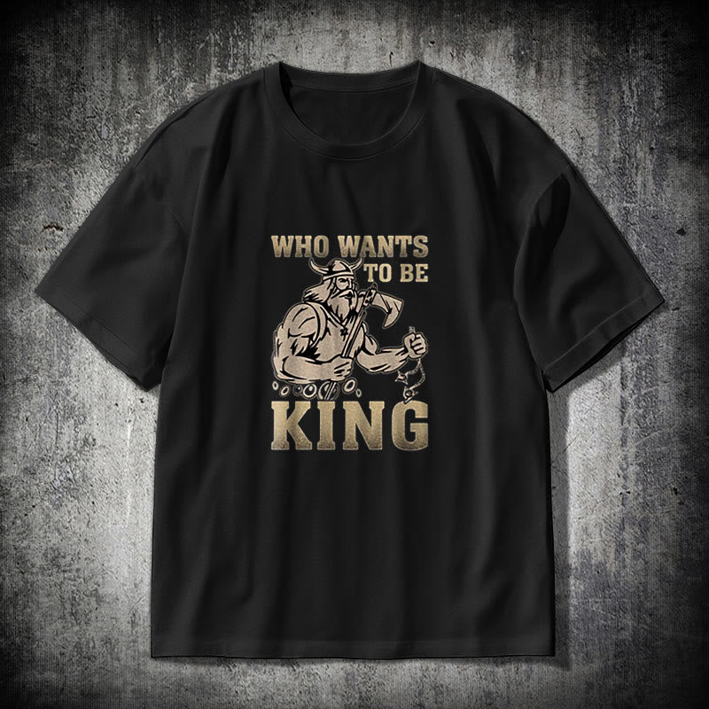 WorldNorse Viking King Of Warrior T-shirt - Black - 2XL - image 0