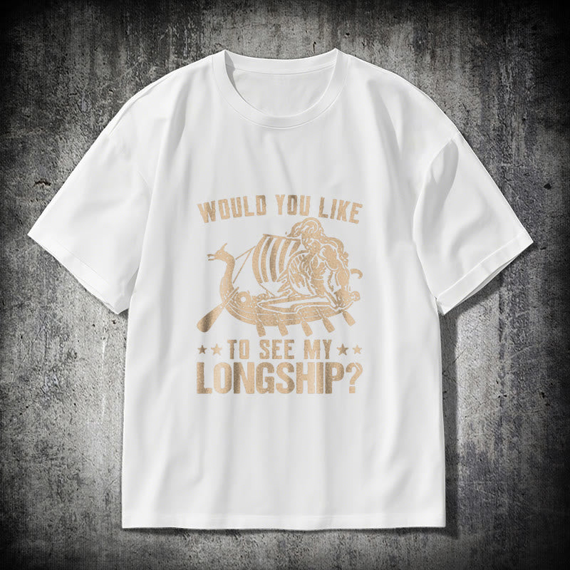 WorldNorse My Longship Viking Life T-shirt - White - 2XL - image 9