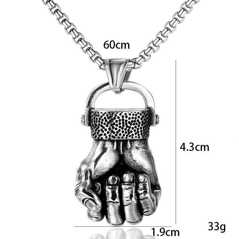 WorldNorse Retro Fist Vein Pendant Necklace - image 5