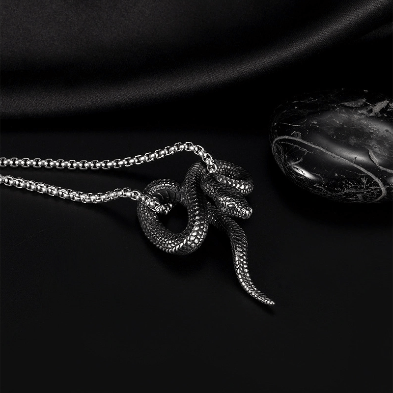 WorldNorse Gothic Python Snake-Shaped Necklace - image 2