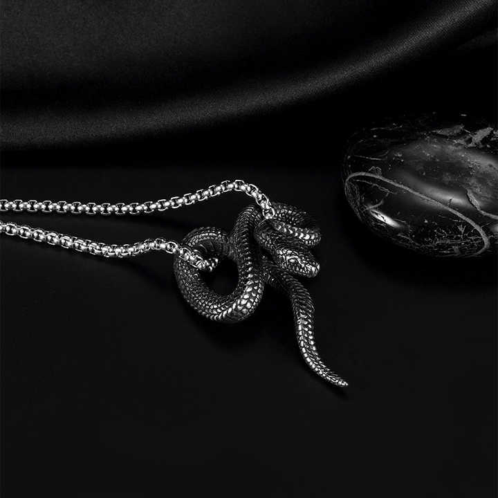WorldNorse Gothic Python Snake-Shaped Necklace - image 2