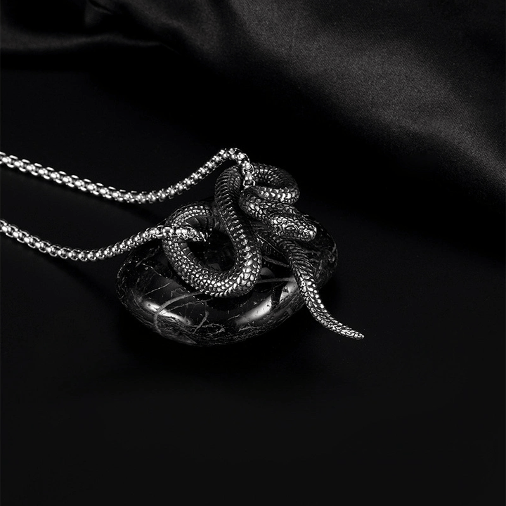 WorldNorse Gothic Python Snake-Shaped Necklace - image 3