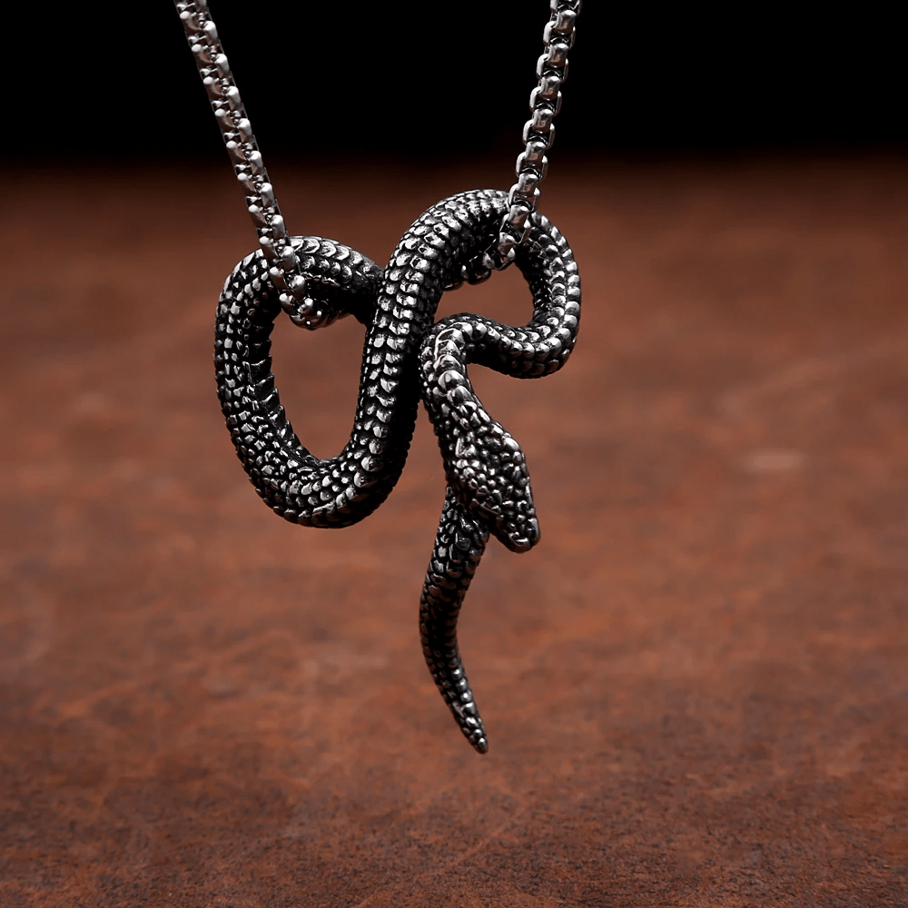 WorldNorse Gothic Python Snake-Shaped Necklace - image 7