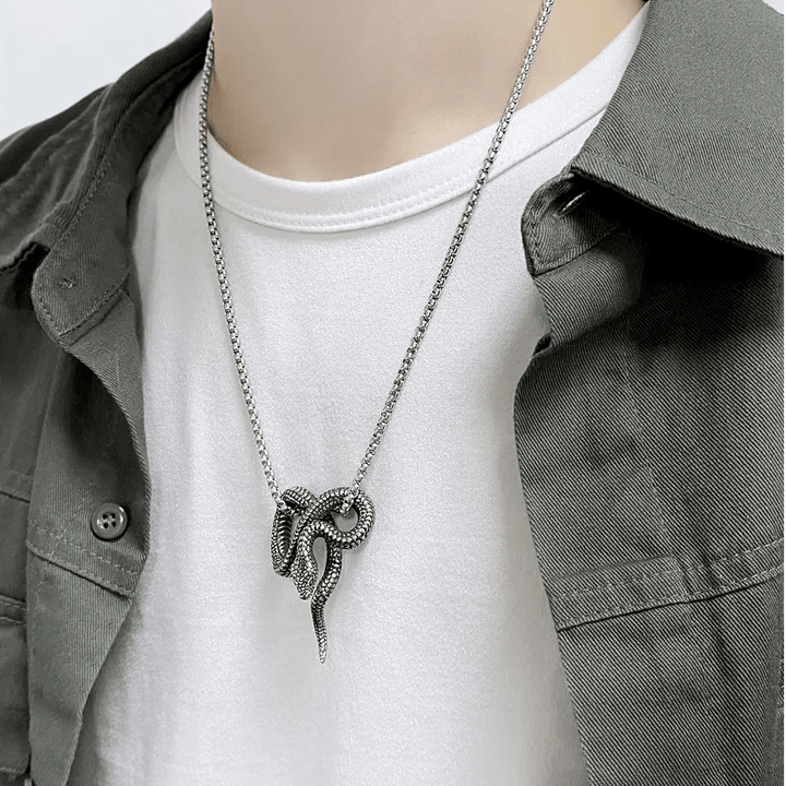 WorldNorse Gothic Python Snake-Shaped Necklace - image 4