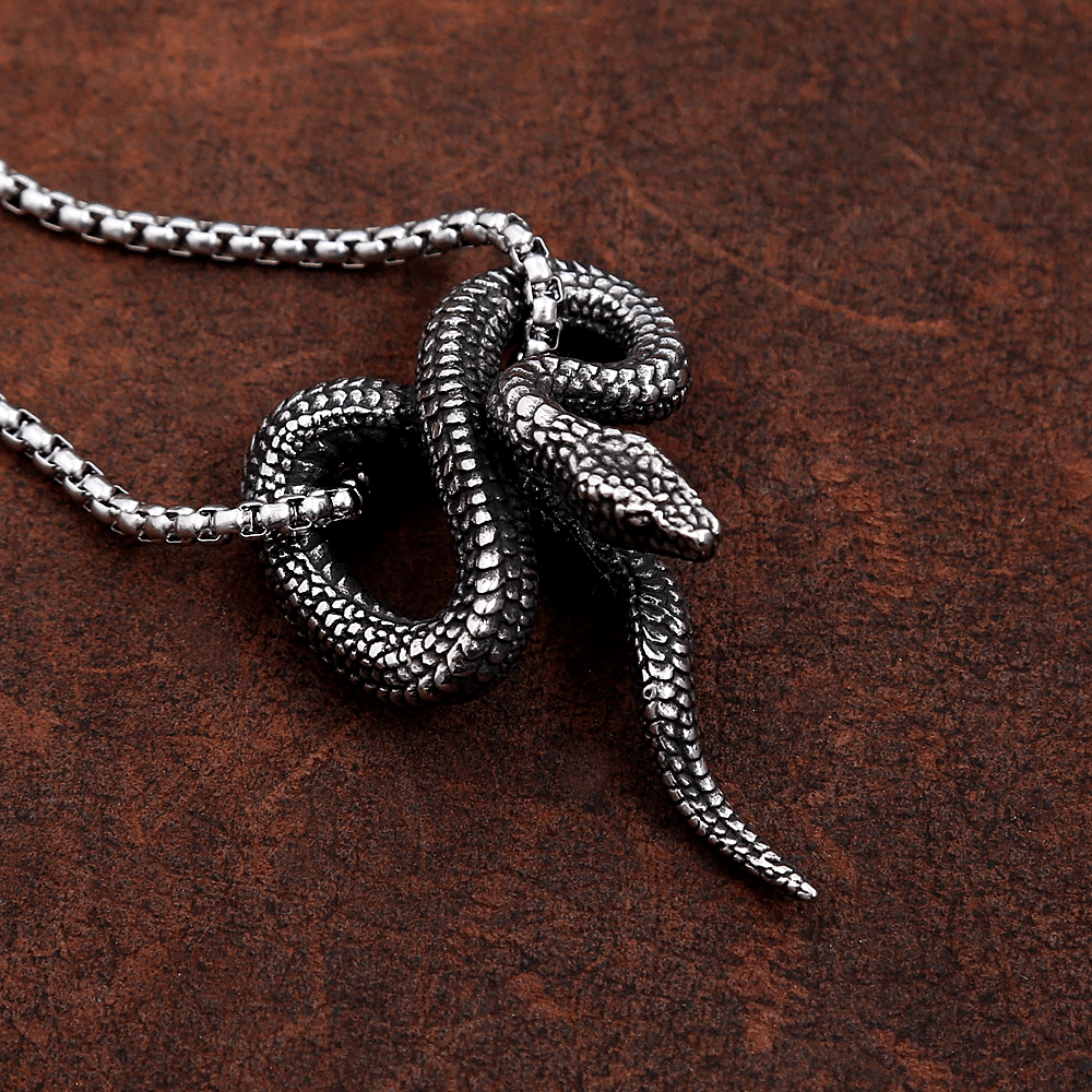WorldNorse Gothic Python Snake-Shaped Necklace - image 8