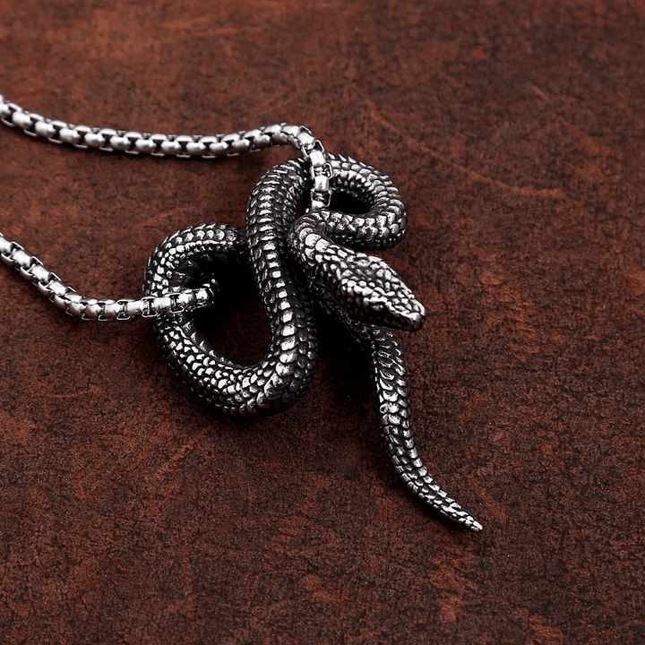 WorldNorse Gothic Python Snake-Shaped Necklace - image 8