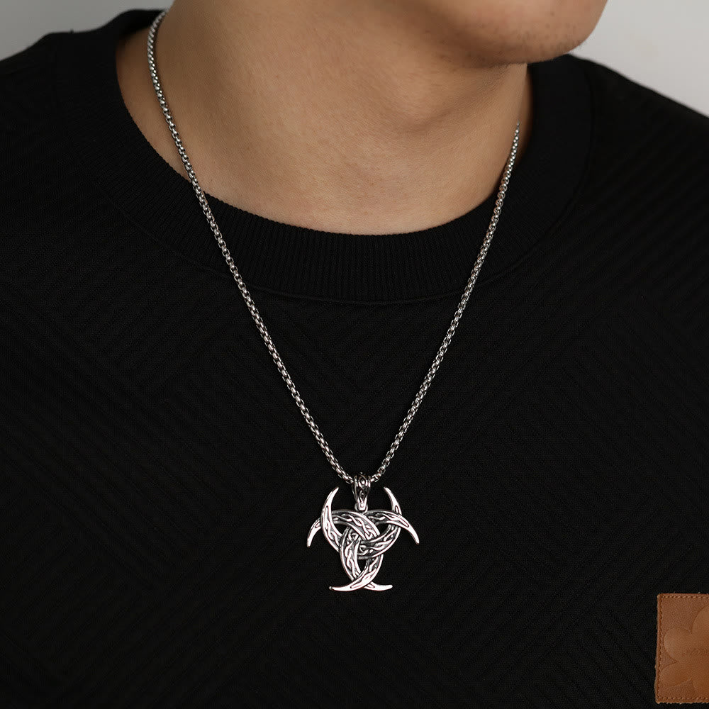WorldNorse Triple Horn Of Odin Celtic Knot Necklace - image 4