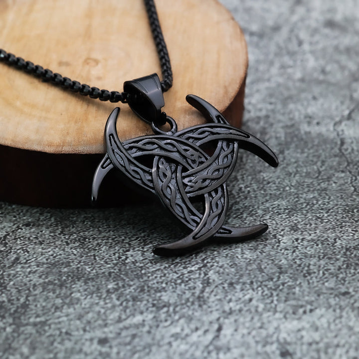 WorldNorse Triple Horn Of Odin Celtic Knot Necklace - image 11