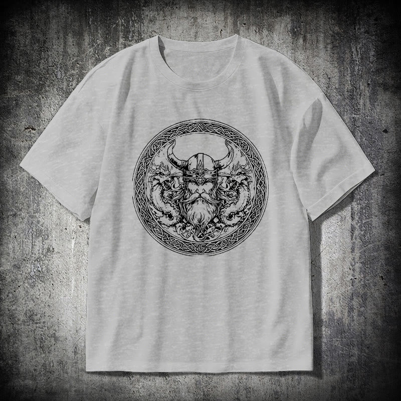 WorldNorse Celtic Knot Power Odin God T-shirt - Grey - 2XL - image 18