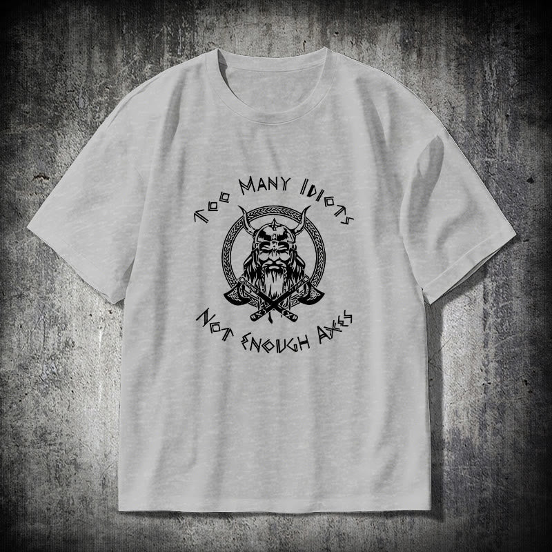 WorldNorse Viking Rune With Warrior Axe T-shirt - Grey - 2XL - image 18