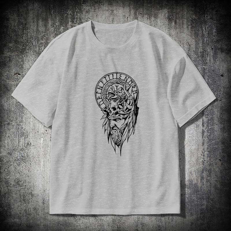 WorldNorse Vegvisir Wolve Celtic T-shirt - Grey - 2XL - image 18