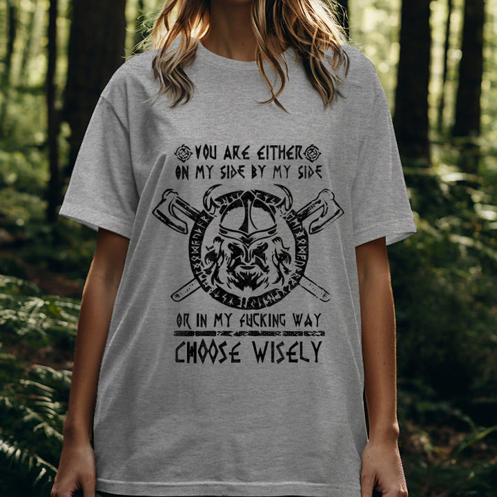 WorldNorse Vikings Rune Odin Symbol Axe T-shirt - image 26