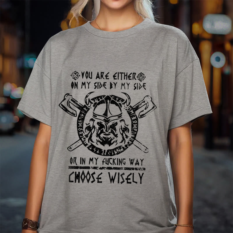 WorldNorse Vikings Rune Odin Symbol Axe T-shirt - image 25