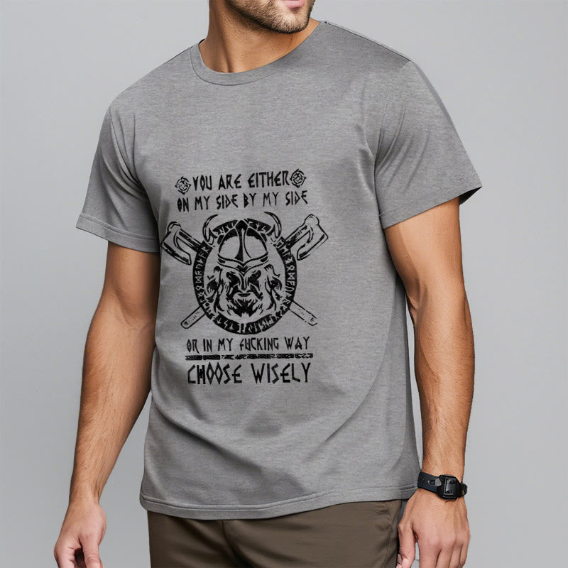 WorldNorse Vikings Rune Odin Symbol Axe T-shirt - image 21