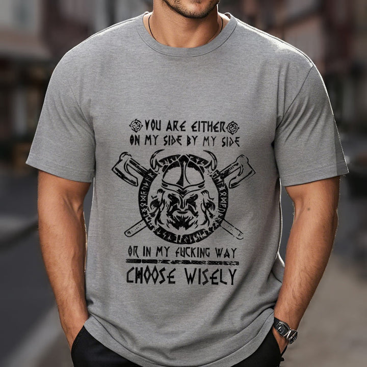 WorldNorse Vikings Rune Odin Symbol Axe T-shirt - image 23