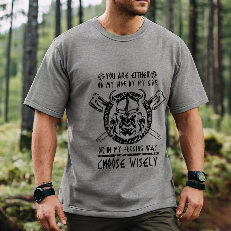WorldNorse Vikings Rune Odin Symbol Axe T-shirt - image 22
