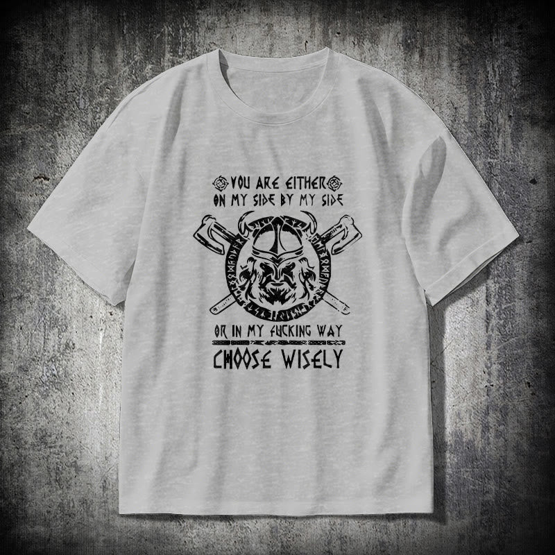 WorldNorse Vikings Rune Odin Symbol Axe T-shirt - Grey - 2XL - image 18