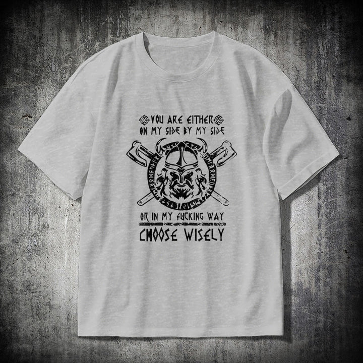 WorldNorse Vikings Rune Odin Symbol Axe T-shirt - Grey - 2XL - image 18