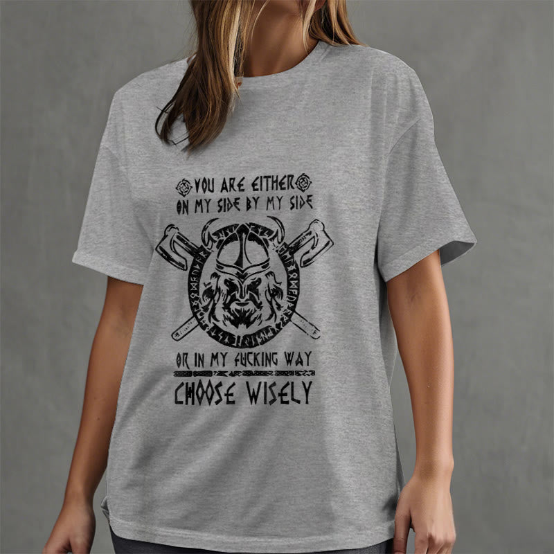 WorldNorse Vikings Rune Odin Symbol Axe T-shirt - image 24