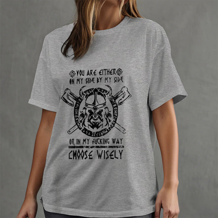 WorldNorse Vikings Rune Odin Symbol Axe T-shirt - image 24