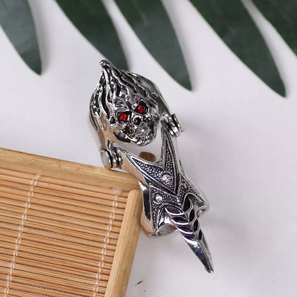 WorldNorse Norse Dragon Skull Full Finger Ring - image 13