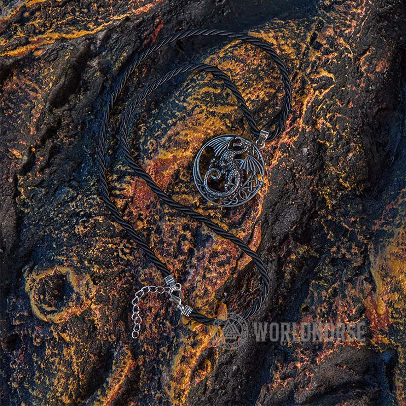 WorldNorse Gothic Celtic Flying Dragon Necklace - image 4