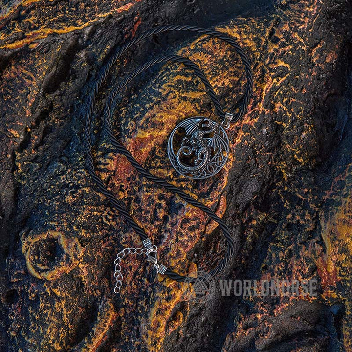 WorldNorse Gothic Celtic Flying Dragon Necklace - image 4
