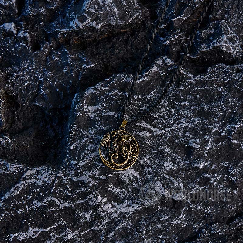 WorldNorse Gothic Celtic Flying Dragon Necklace - image 7